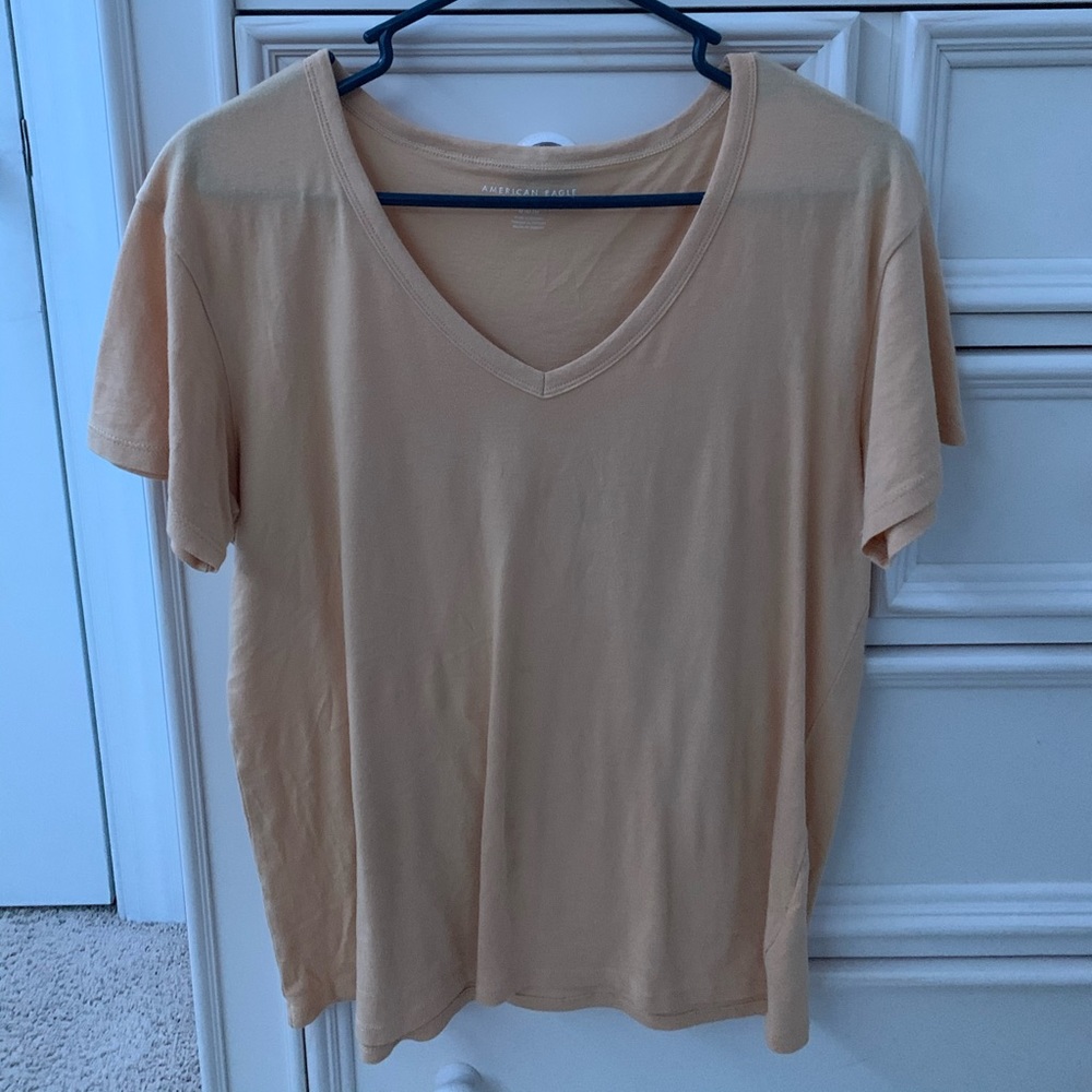 yellow american eagle tee